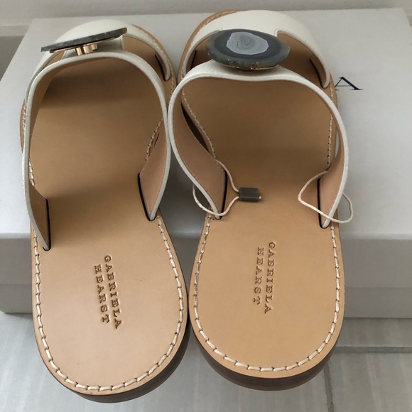 Gabriela Hearst Hades agate embellished sandals, size 40(US9,5-10). White - Picture 9 of 17